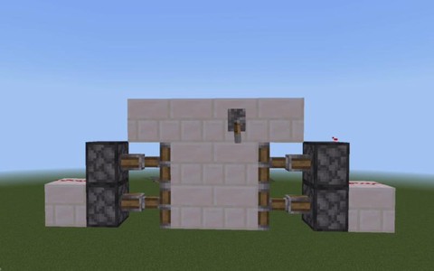 我的世界活塞怎么做门